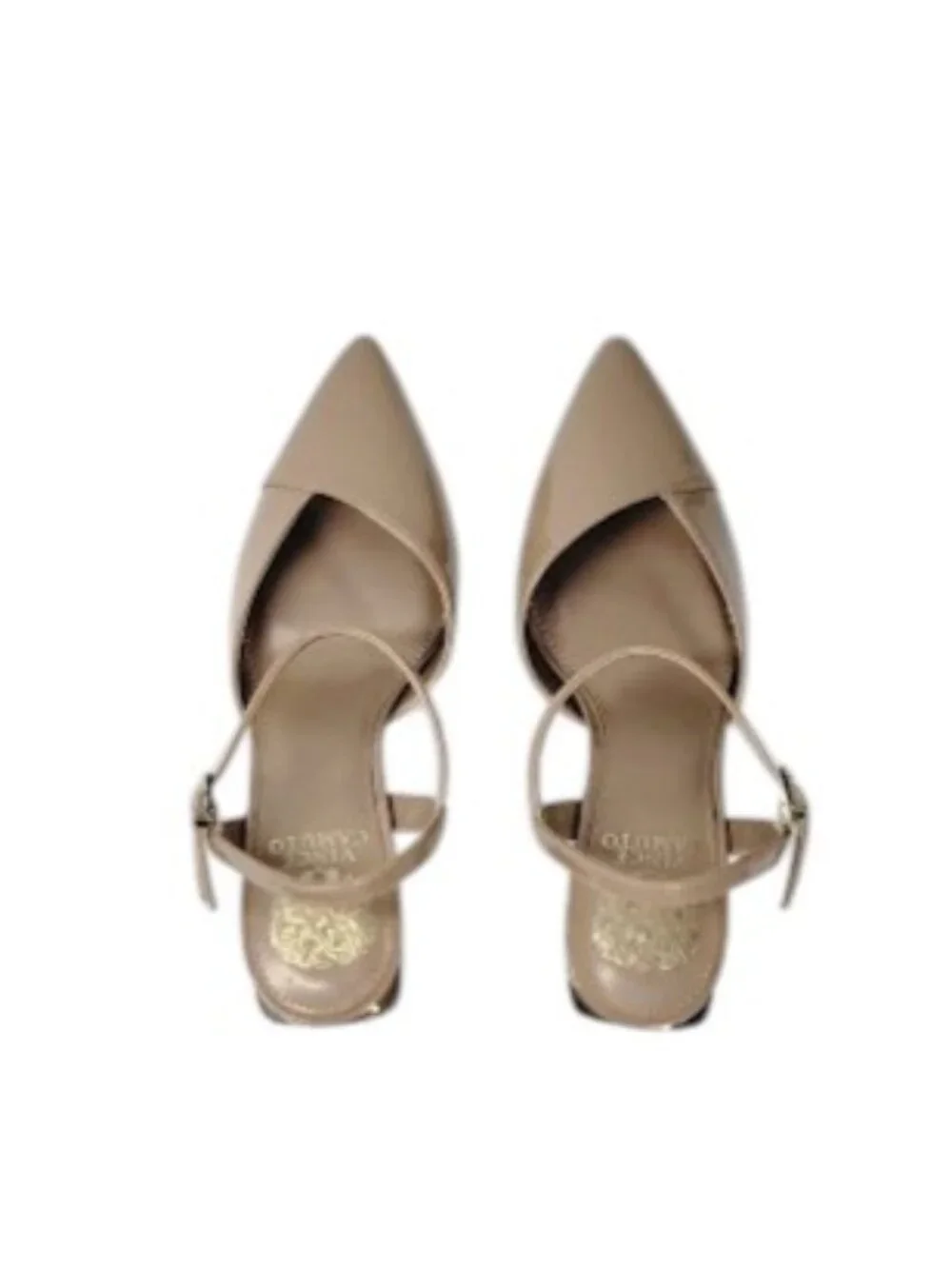 VINCE CAMUTO Huray Nude Patent Pointed Toe Slingback Pumps Women’s 7.5 NWOB - Picture 4 of 8